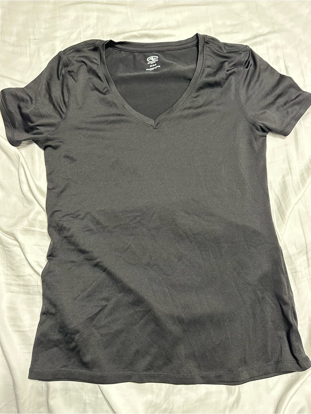 Athletic Works Black V-Neck Short Sleeve Tee